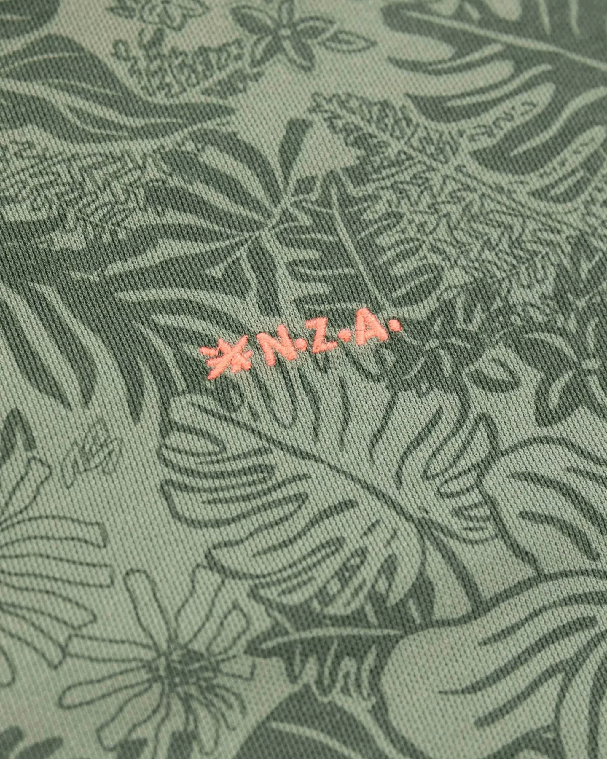 NZA New Zealand Auckland Overhemden|Groen Overhemd Met Korte Mouw-Mellow Army