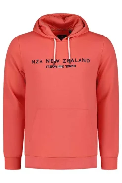 NZA New Zealand Auckland Sweats|Hoodie Met Groot Logo-Red Cider