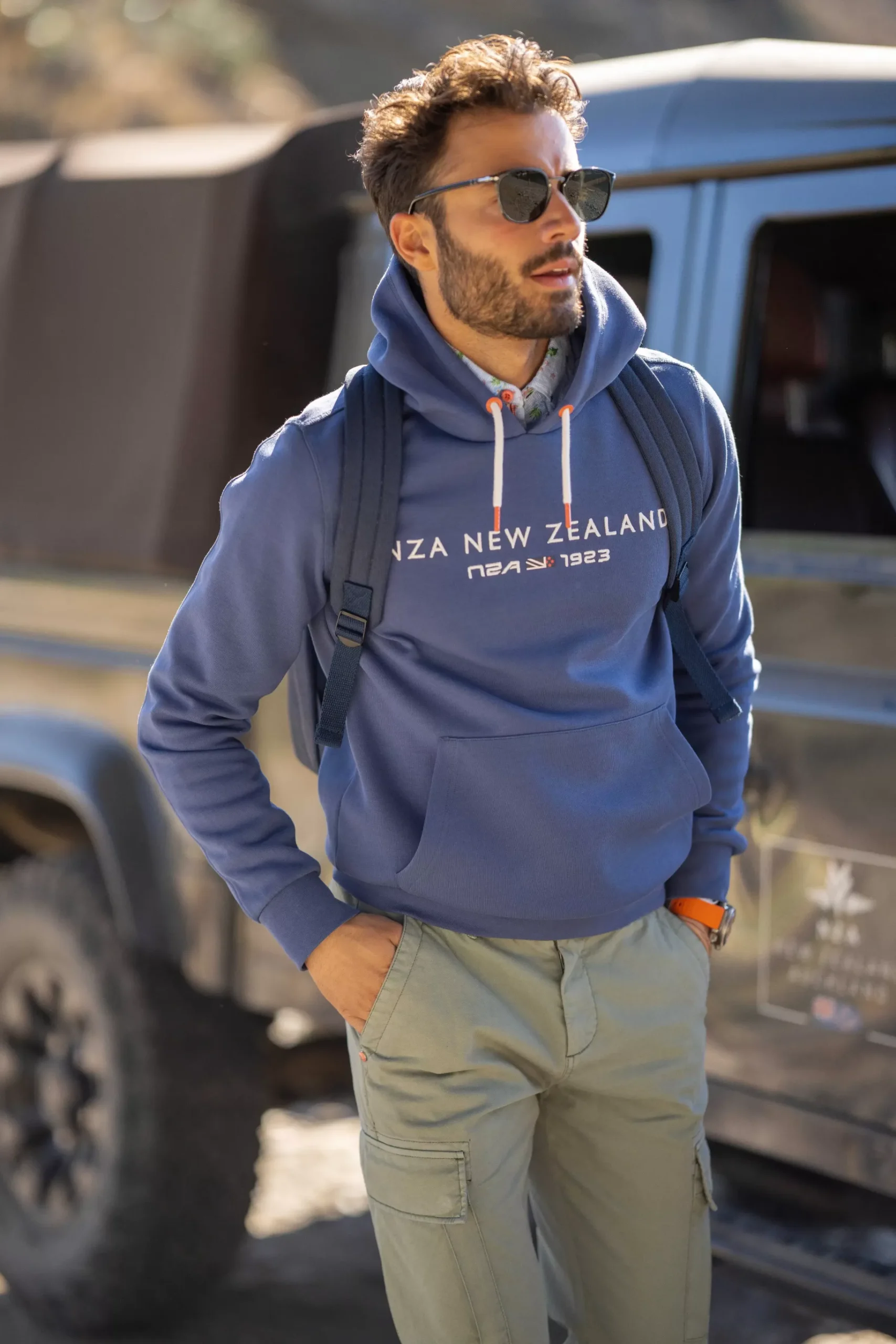 NZA New Zealand Auckland Sweats|Hoodie Met Logo -Dusk Navy