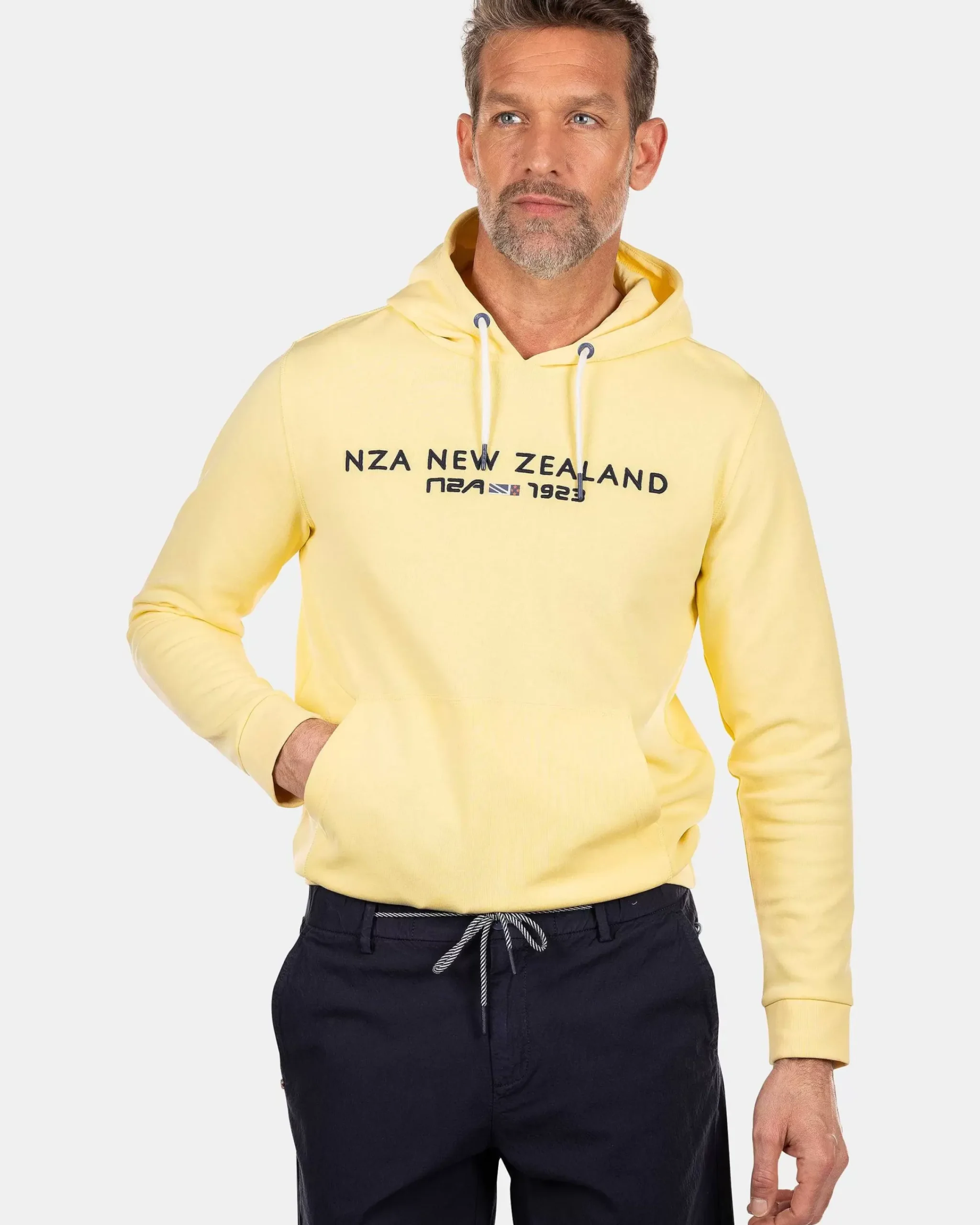 NZA New Zealand Auckland Sweats|Hoodie Met Logo -Iguana Yellow