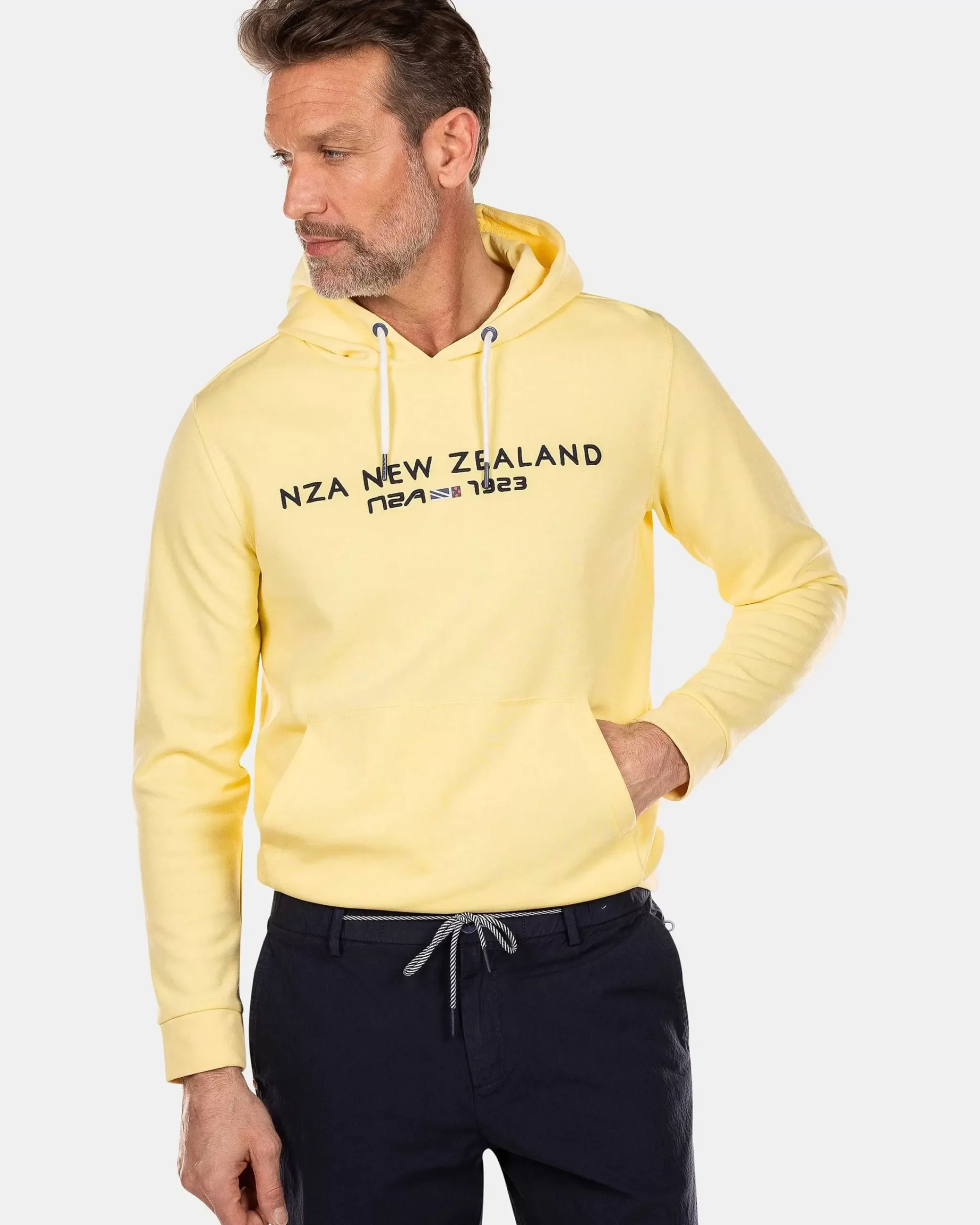 NZA New Zealand Auckland Sweats|Hoodie Met Logo -Iguana Yellow
