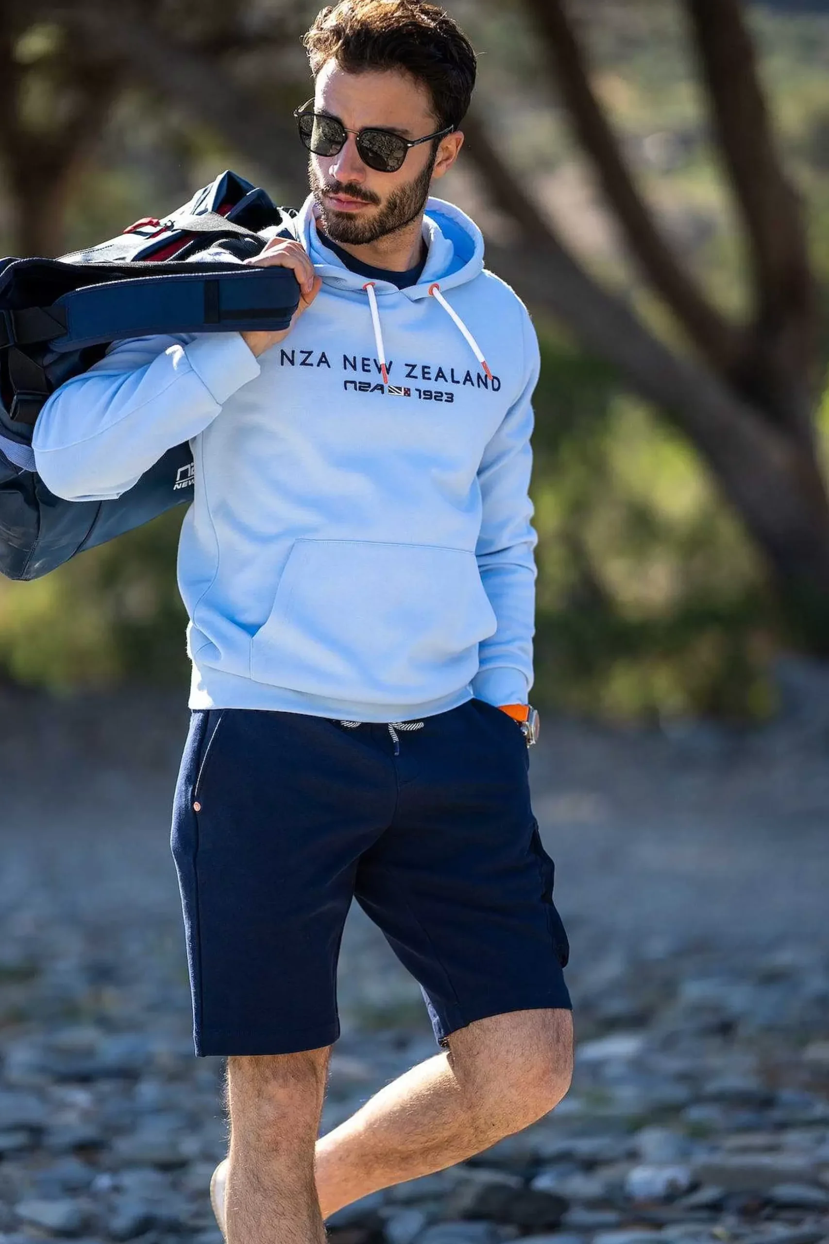 NZA New Zealand Auckland Sweats|Hoodie Met Logo -Rhythm Blue