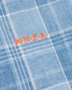 NZA New Zealand Auckland Overhemden|Indigo Geruit Overhemd -Light Indigo