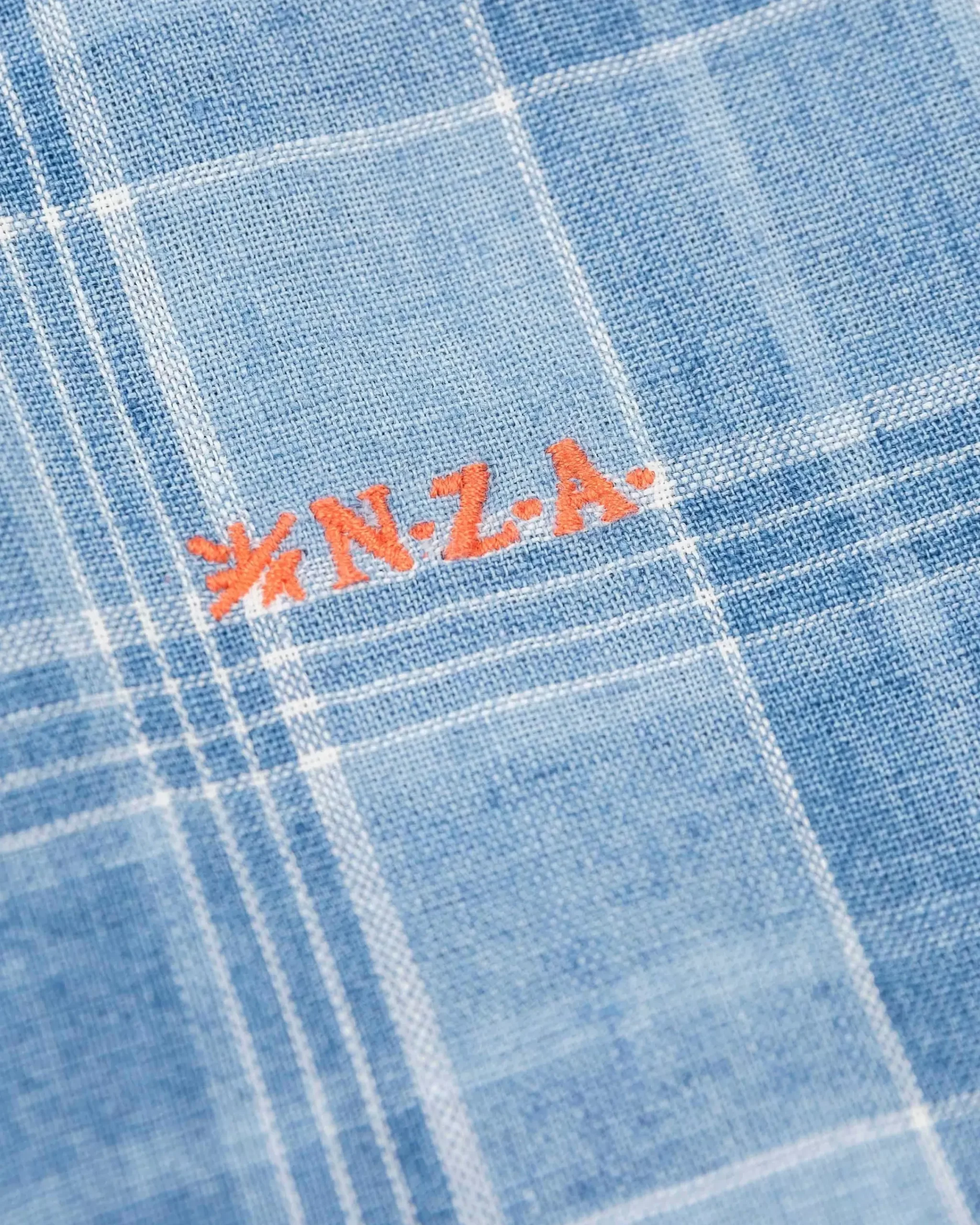 NZA New Zealand Auckland Overhemden|Indigo Geruit Overhemd -Light Indigo