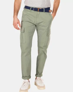 NZA New Zealand Auckland Broeken|Katoenen Cargo Broek-Mellow Army