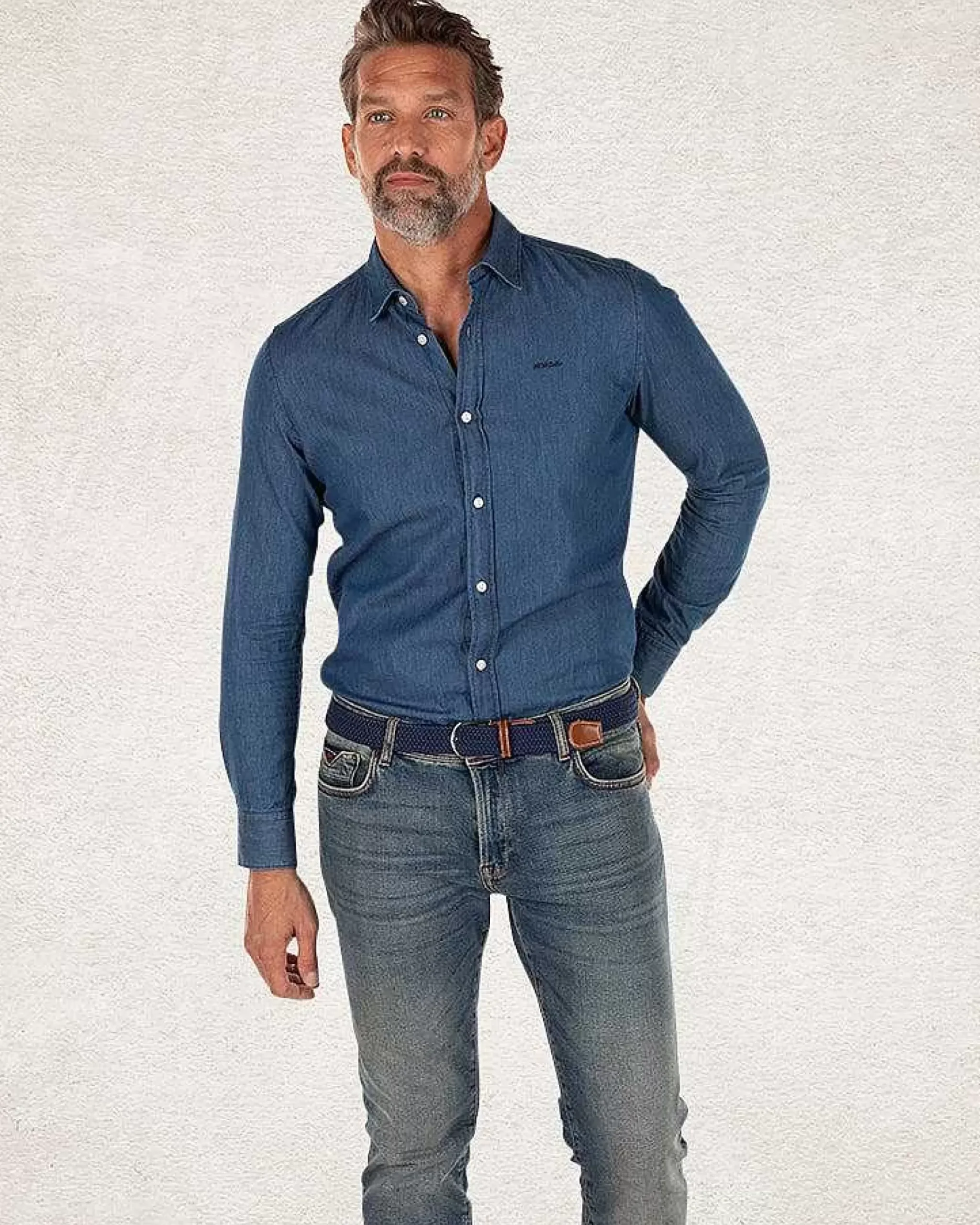 NZA New Zealand Auckland Overhemden|Katoenen Denim Overhemd