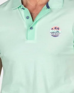 NZA New Zealand Auckland Polo-Shirts|Katoenen Effen Polo-Teal Green