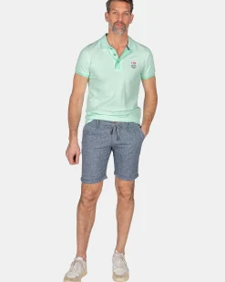 NZA New Zealand Auckland Polo-Shirts|Katoenen Effen Polo-Teal Green