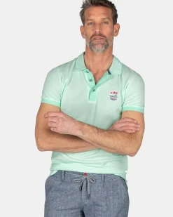 NZA New Zealand Auckland Polo-Shirts|Katoenen Effen Polo-Teal Green
