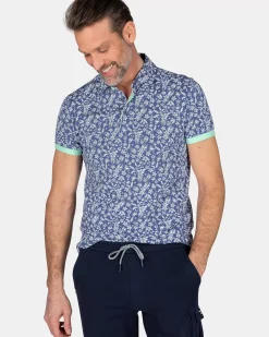 NZA New Zealand Auckland Polo-Shirts|Katoenen Jersey Polo-Dusk Navy