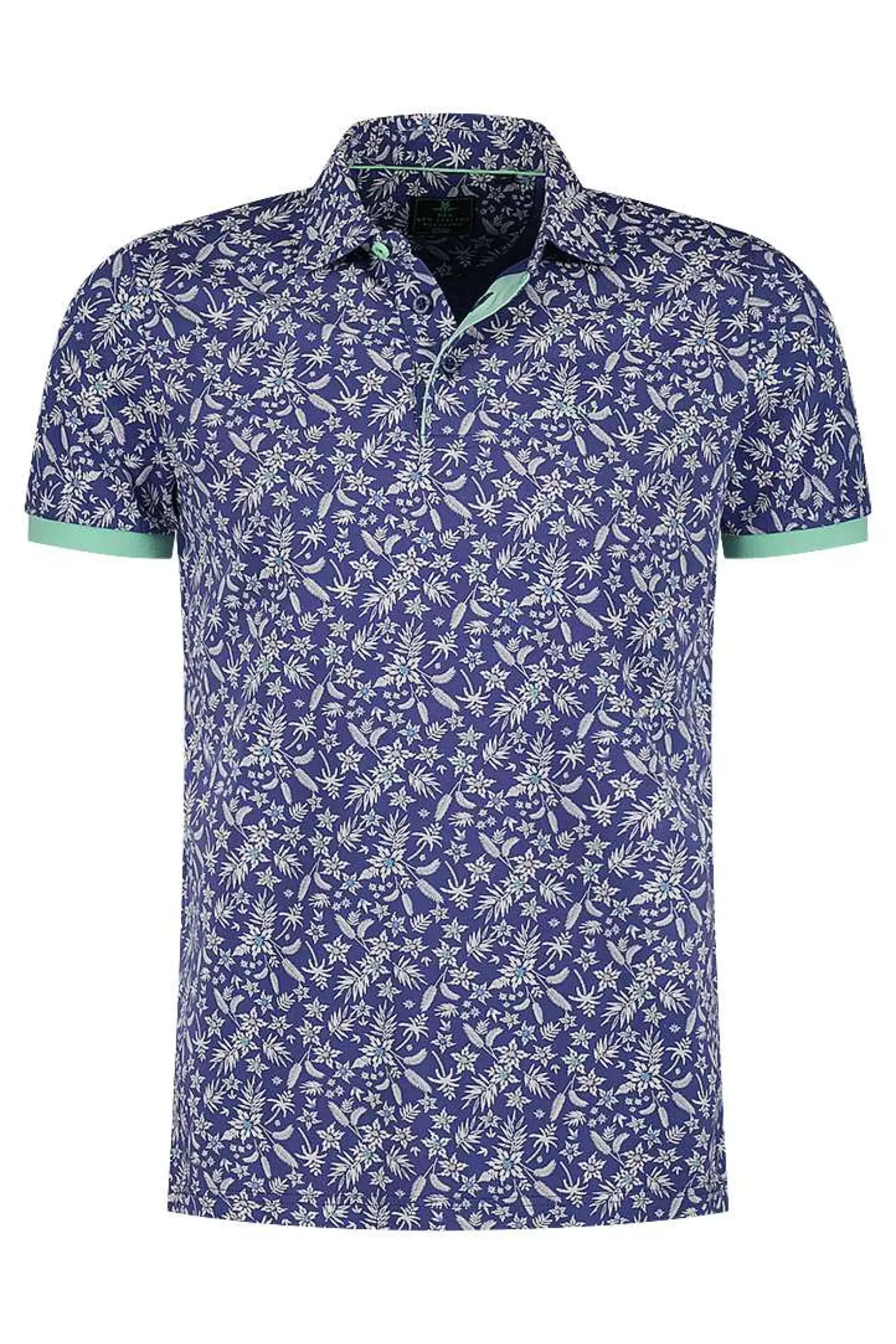 NZA New Zealand Auckland Polo-Shirts|Katoenen Jersey Polo-Dusk Navy