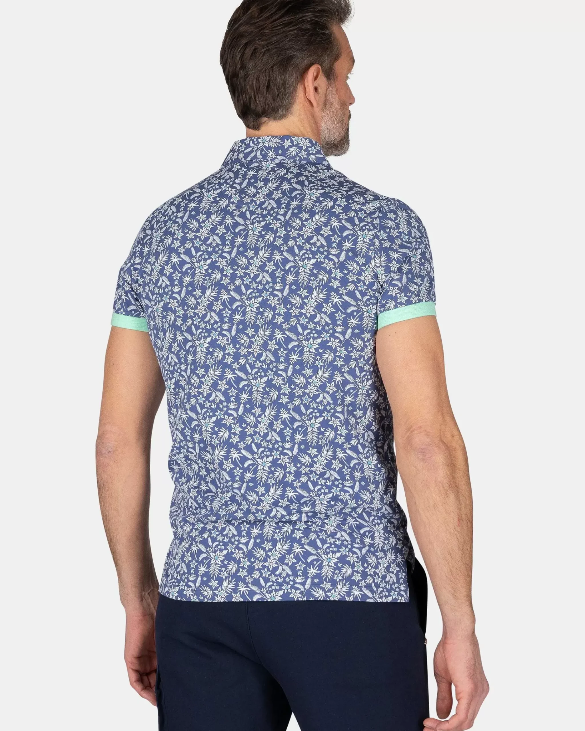 NZA New Zealand Auckland Polo-Shirts|Katoenen Jersey Polo-Dusk Navy