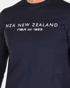 NZA New Zealand Auckland T-Shirts|Katoenen Longsleeve-Traditional Navy