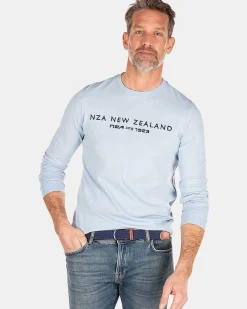 NZA New Zealand Auckland T-Shirts|Katoenen Longsleeve-Universal Blue