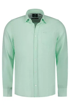 NZA New Zealand Auckland Overhemden|Katoenen Overhemd -Teal Green