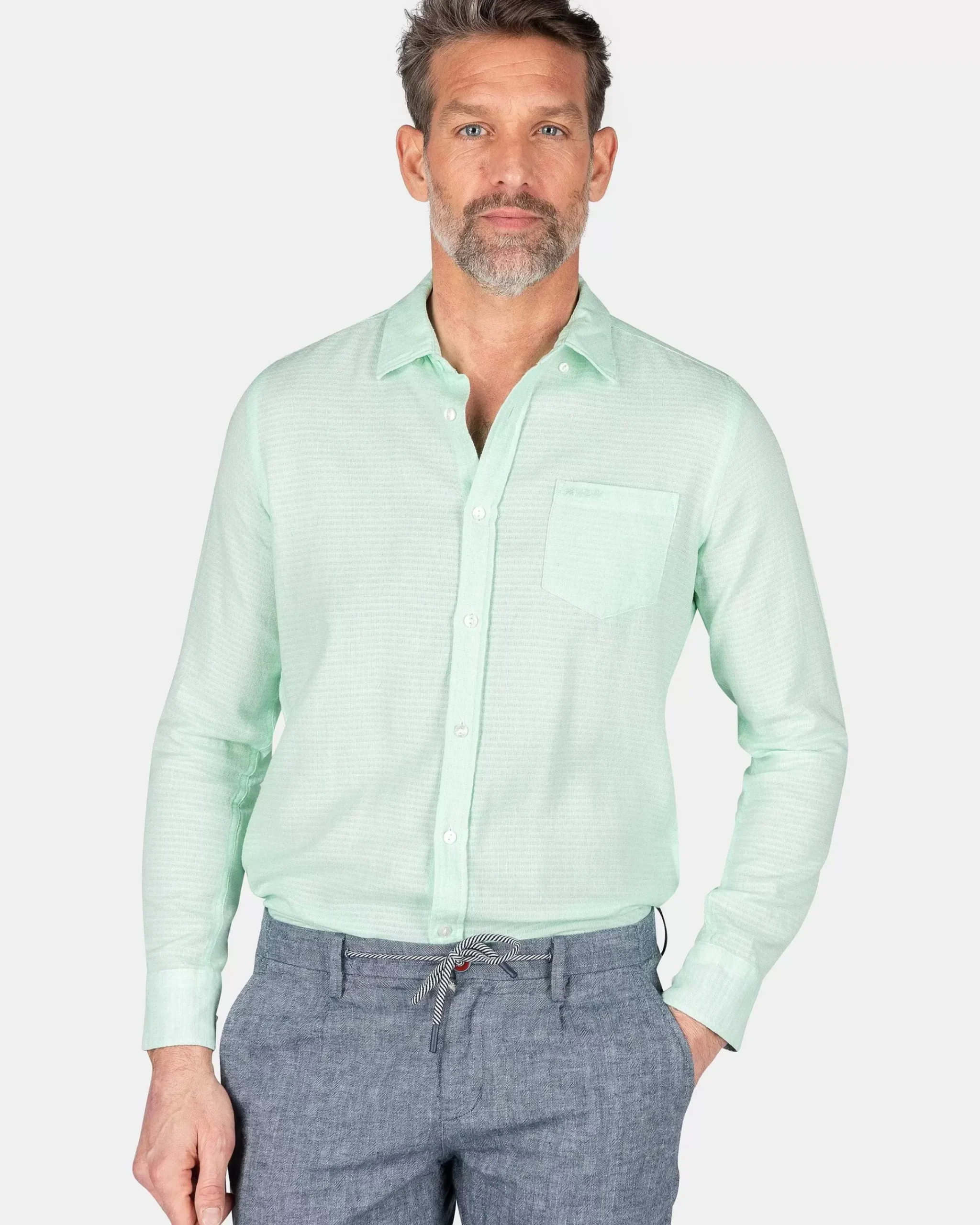NZA New Zealand Auckland Overhemden|Katoenen Overhemd -Teal Green
