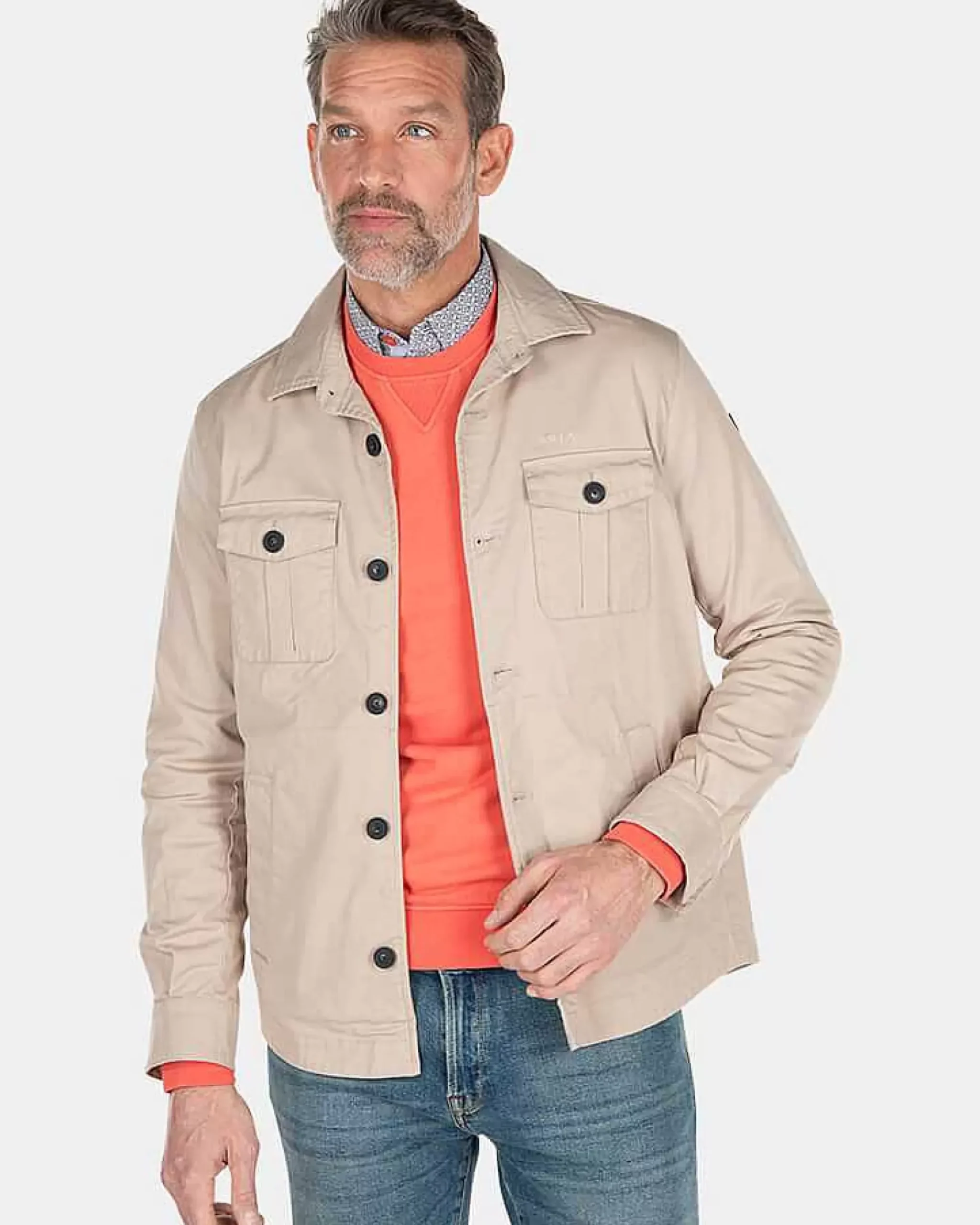 NZA New Zealand Auckland Jassen|Katoenen Overshirt-Shimmering Sand