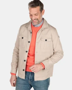 NZA New Zealand Auckland Jassen|Katoenen Overshirt-Shimmering Sand