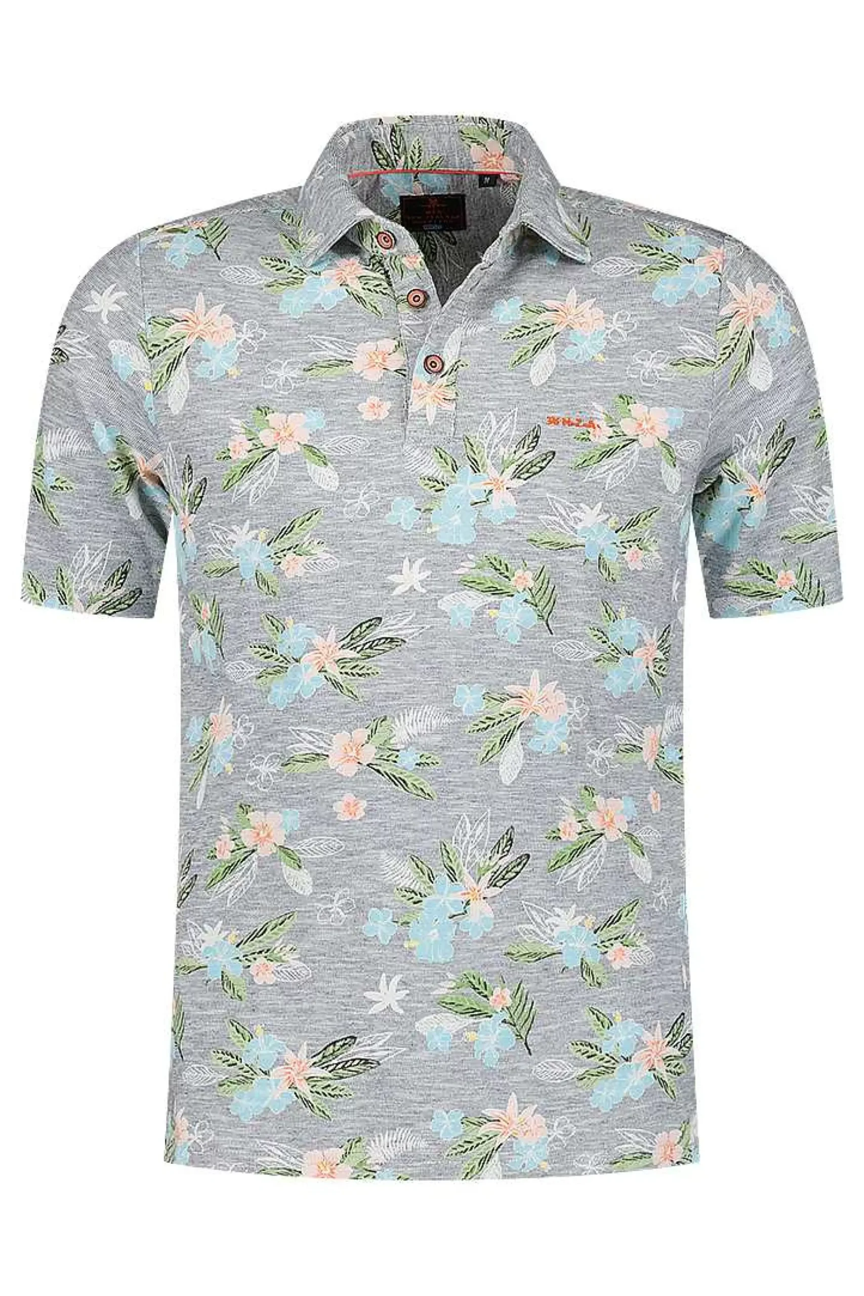 NZA New Zealand Auckland Polo-Shirts|Katoenen Polo Met Bloemenprint-Traditional Navy