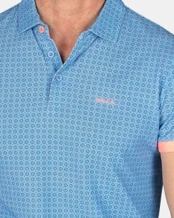NZA New Zealand Auckland Polo-Shirts|Katoenen Polo Met Stippen-Bed Blue