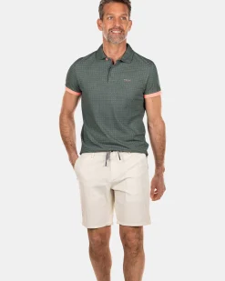NZA New Zealand Auckland Polo-Shirts|Katoenen Polo Met Stippen-Chalk Green