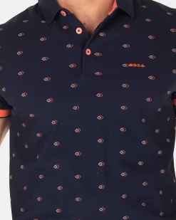 NZA New Zealand Auckland Polo-Shirts|Katoenen Polo Met Stippen -Traditional Navy