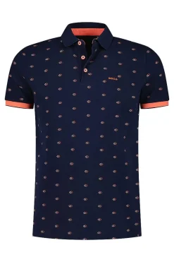 NZA New Zealand Auckland Polo-Shirts|Katoenen Polo Met Stippen -Traditional Navy