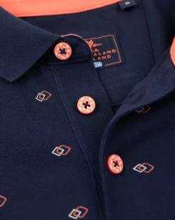 NZA New Zealand Auckland Polo-Shirts|Katoenen Polo Met Stippen -Traditional Navy