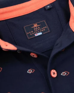 NZA New Zealand Auckland Polo-Shirts|Katoenen Polo Met Stippen -Traditional Navy
