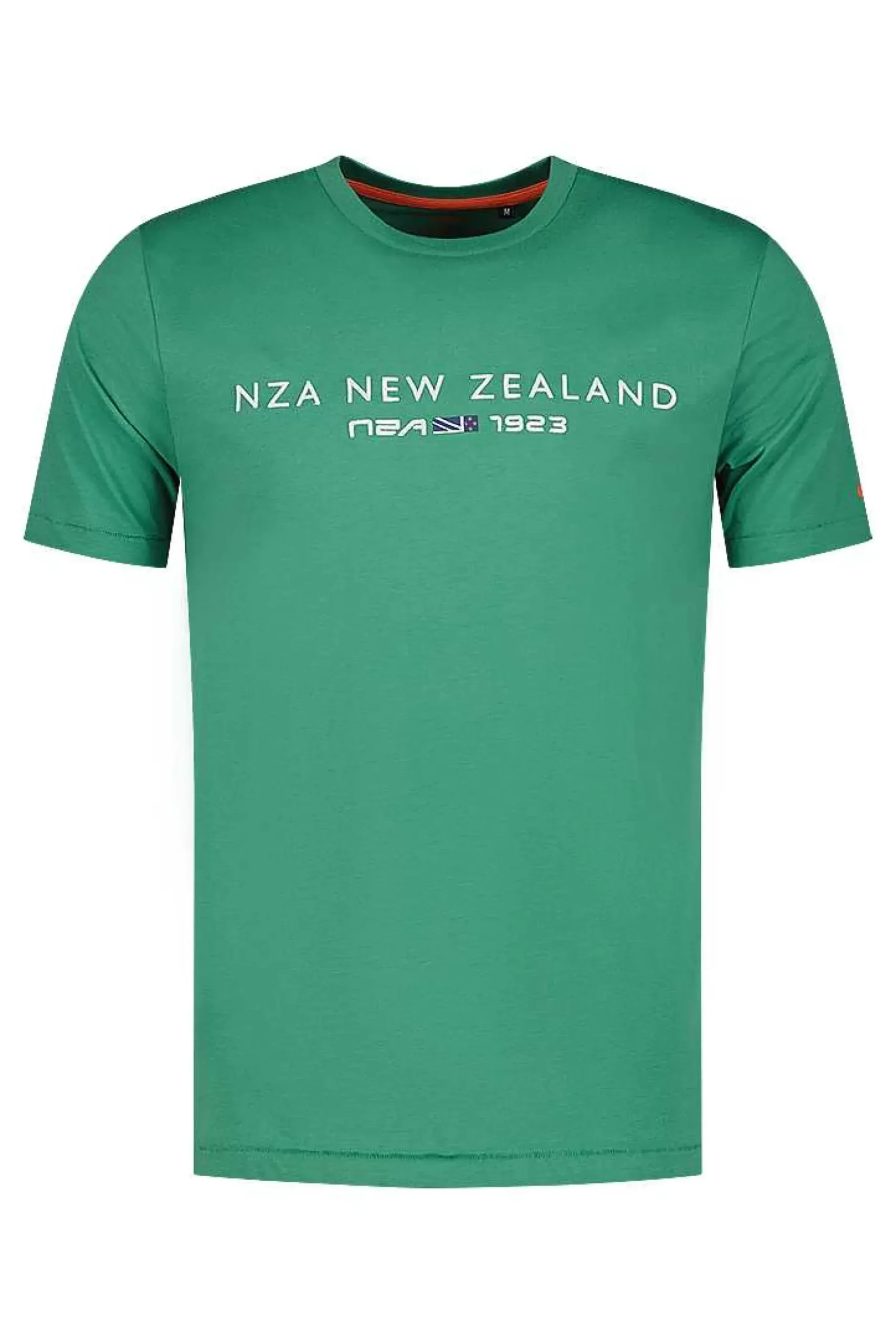 NZA New Zealand Auckland T-Shirts|Katoenen T-Shirt Met Logo-Amazon Green