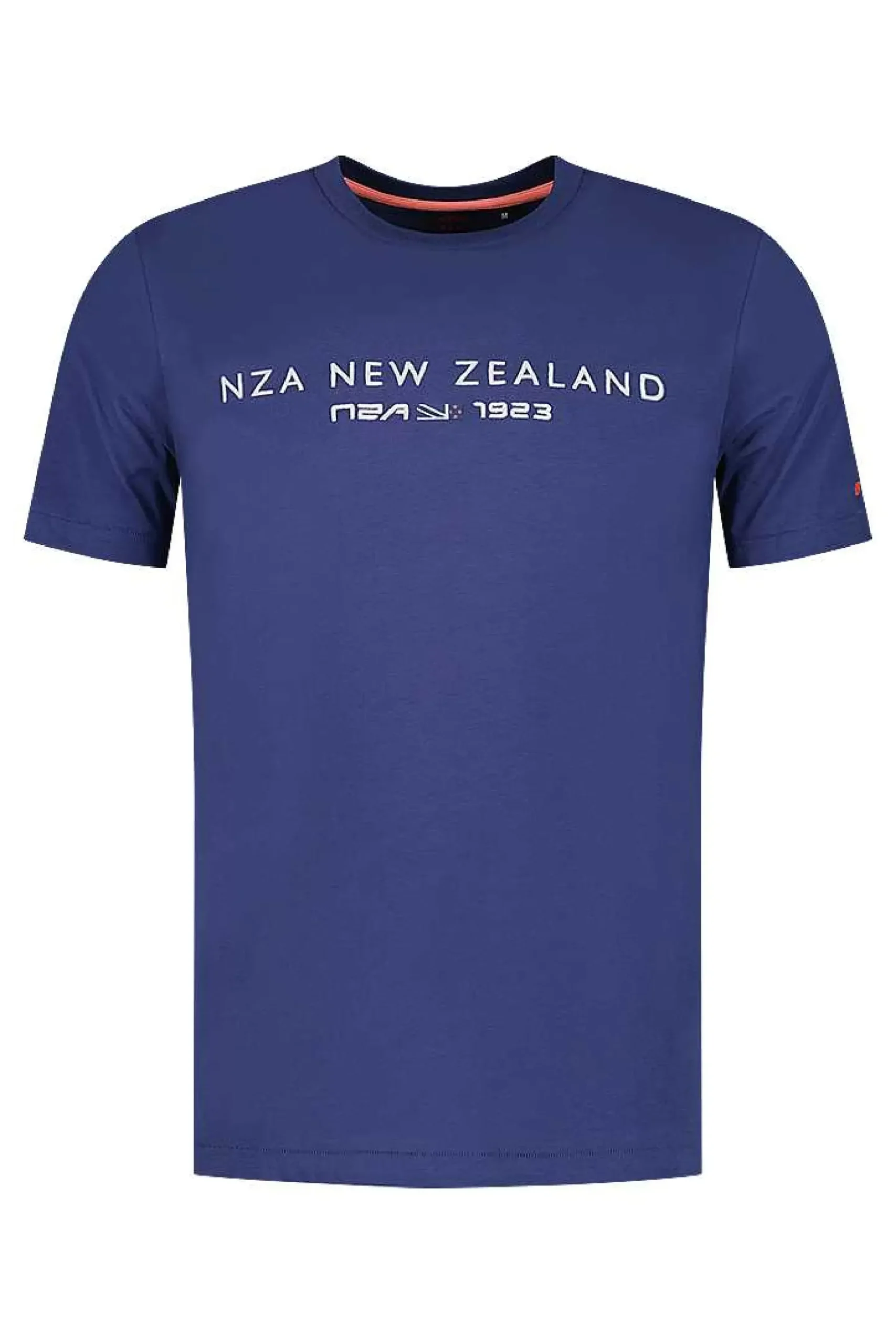 NZA New Zealand Auckland T-Shirts|Katoenen T-Shirt Met Logo-Dusk Navy