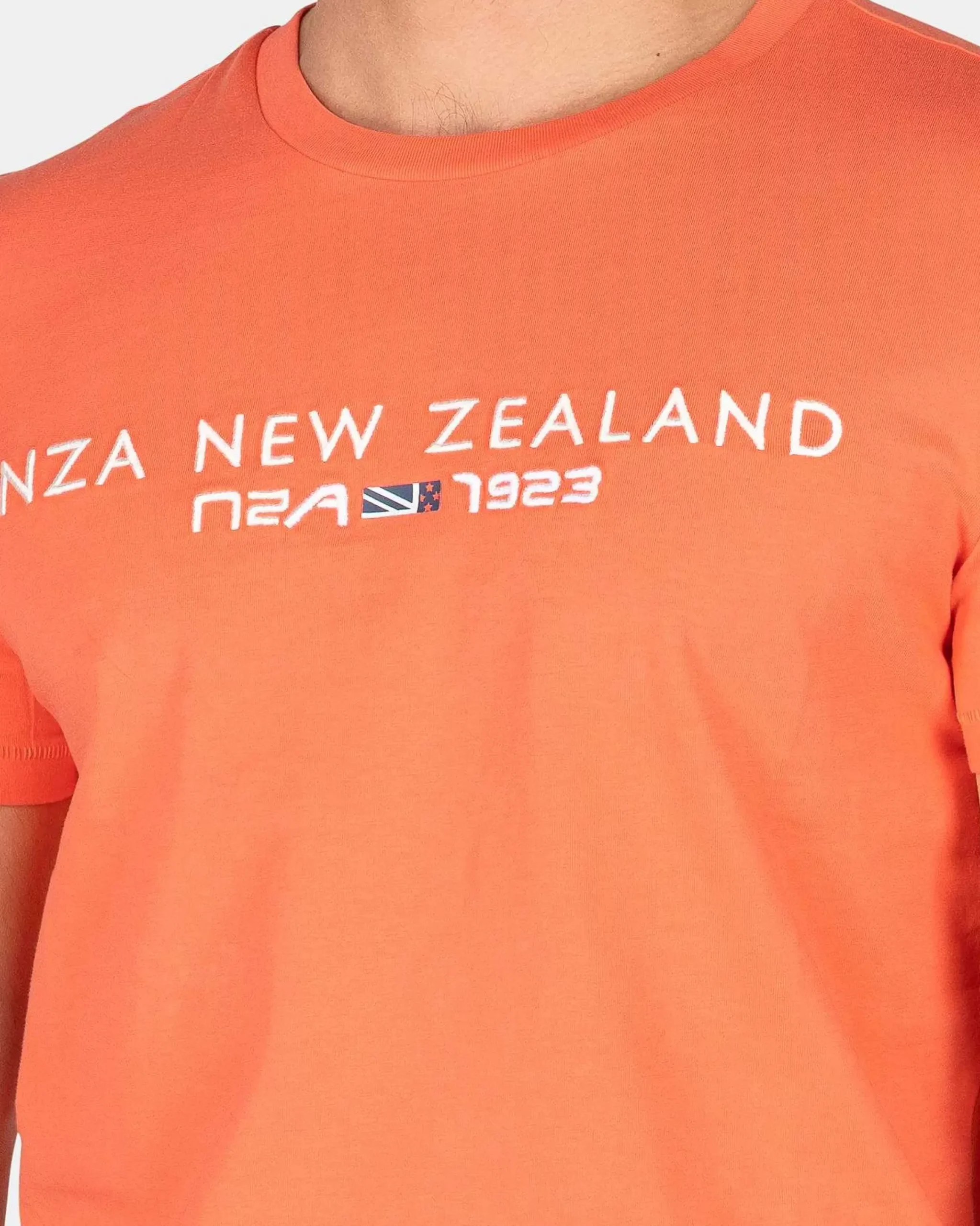 NZA New Zealand Auckland T-Shirts|Katoenen T-Shirt Met Logo-Golden Orange