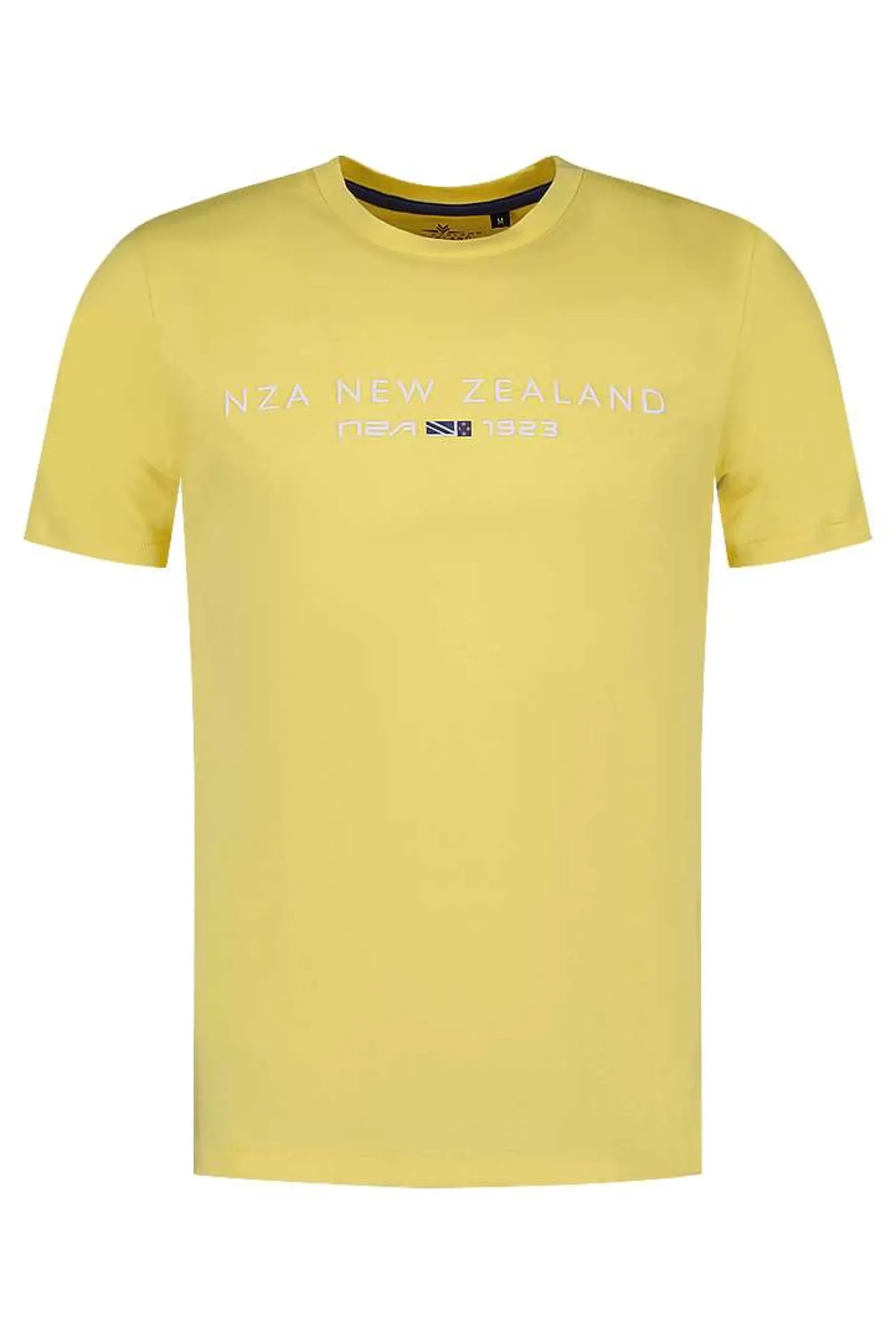 NZA New Zealand Auckland T-Shirts|Katoenen T-Shirt Met Logo-Iguana Yellow
