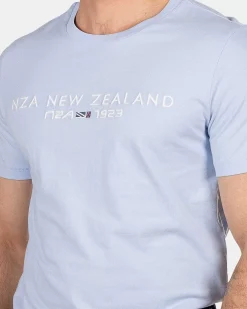 NZA New Zealand Auckland T-Shirts|Katoenen T-Shirt Met Logo-Rhythm Blue