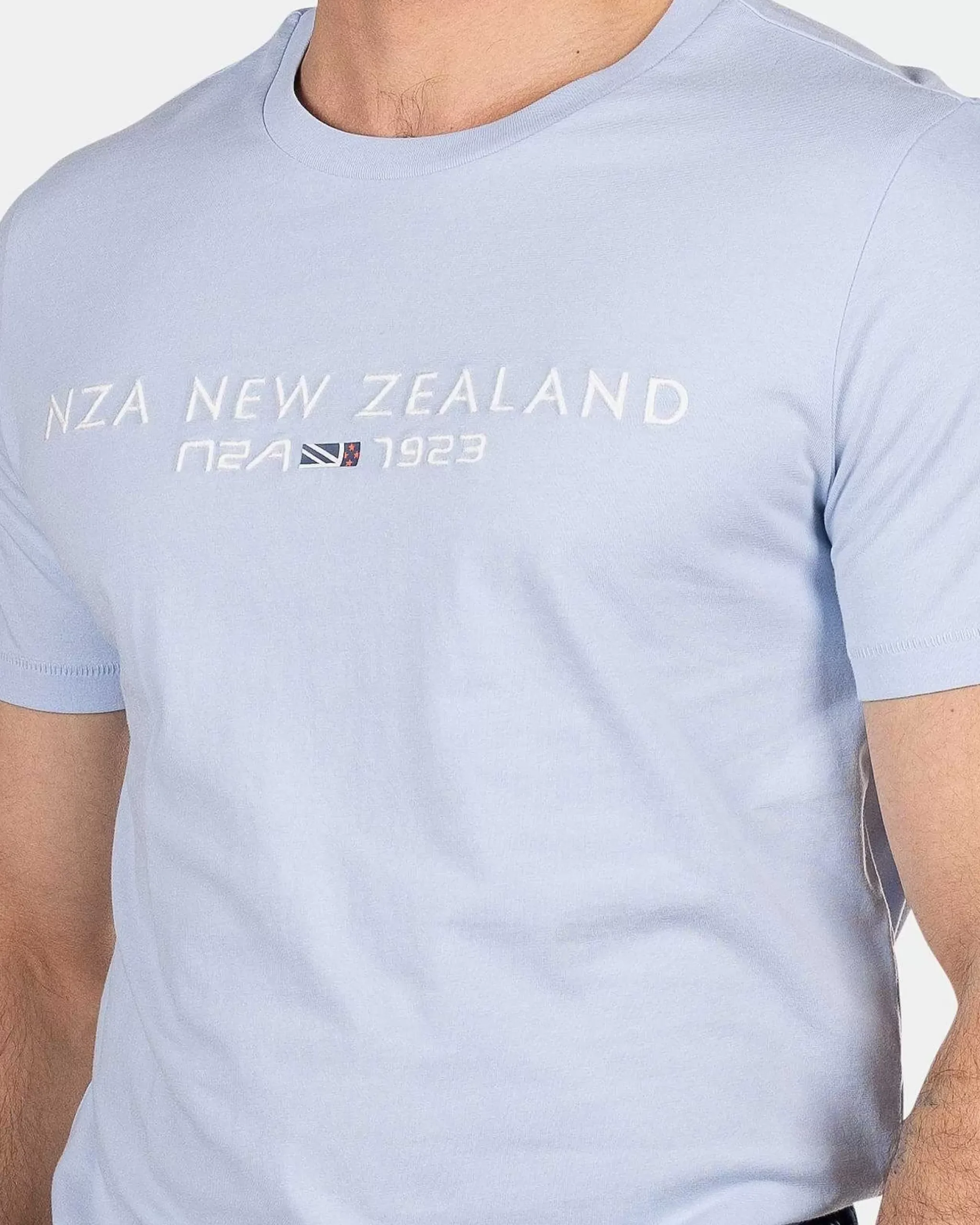 NZA New Zealand Auckland T-Shirts|Katoenen T-Shirt Met Logo-Rhythm Blue