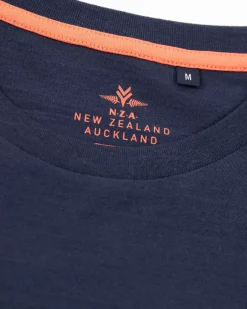 NZA New Zealand Auckland T-Shirts|Katoenen T-Shirt Met Ronde Hals-Cream