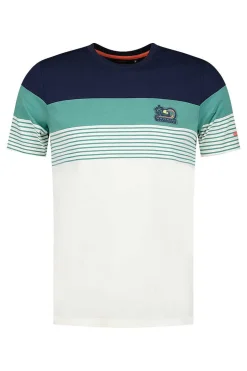 NZA New Zealand Auckland T-Shirts|Katoenen T-Shirt Met Ronde Hals-Cream