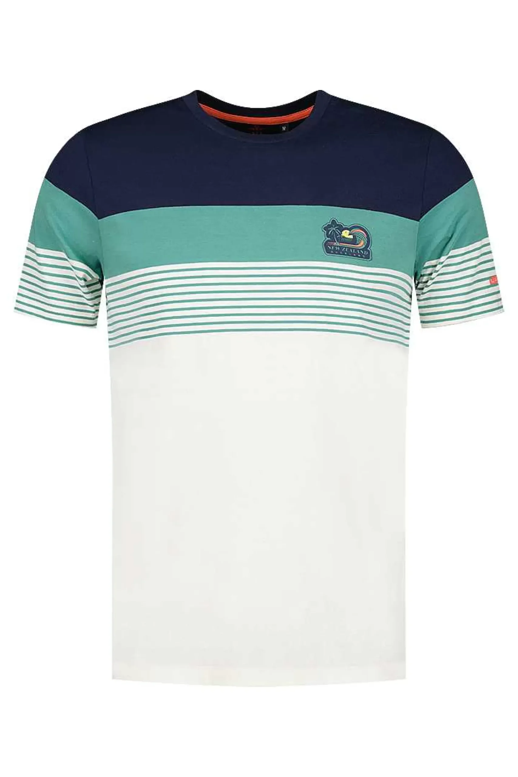 NZA New Zealand Auckland T-Shirts|Katoenen T-Shirt Met Ronde Hals-Cream