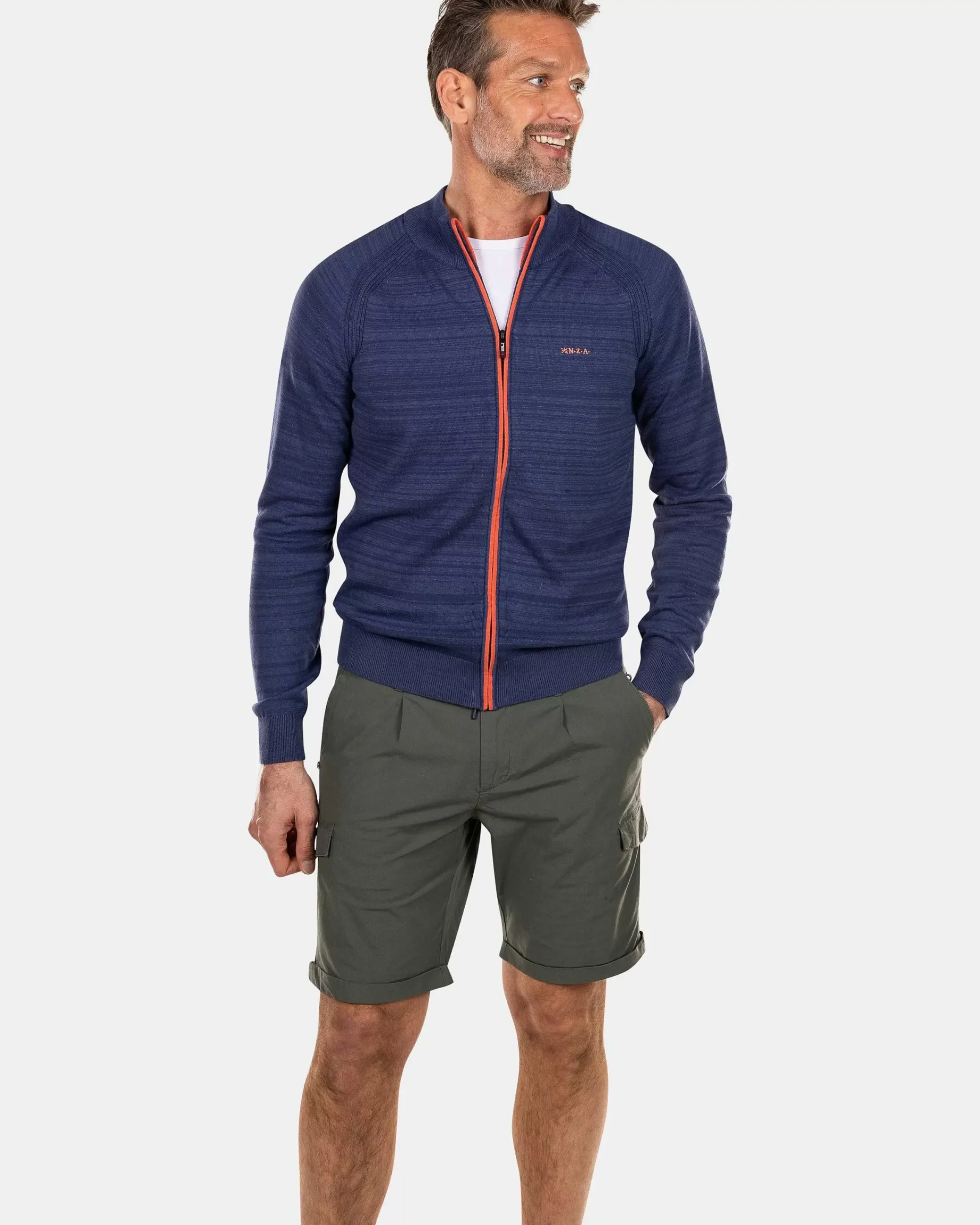 NZA New Zealand Auckland Truien|Katoenen Vest Met Rits-Dusk Navy