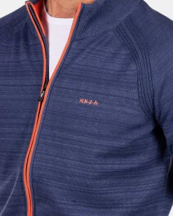 NZA New Zealand Auckland Truien|Katoenen Vest Met Rits-Dusk Navy
