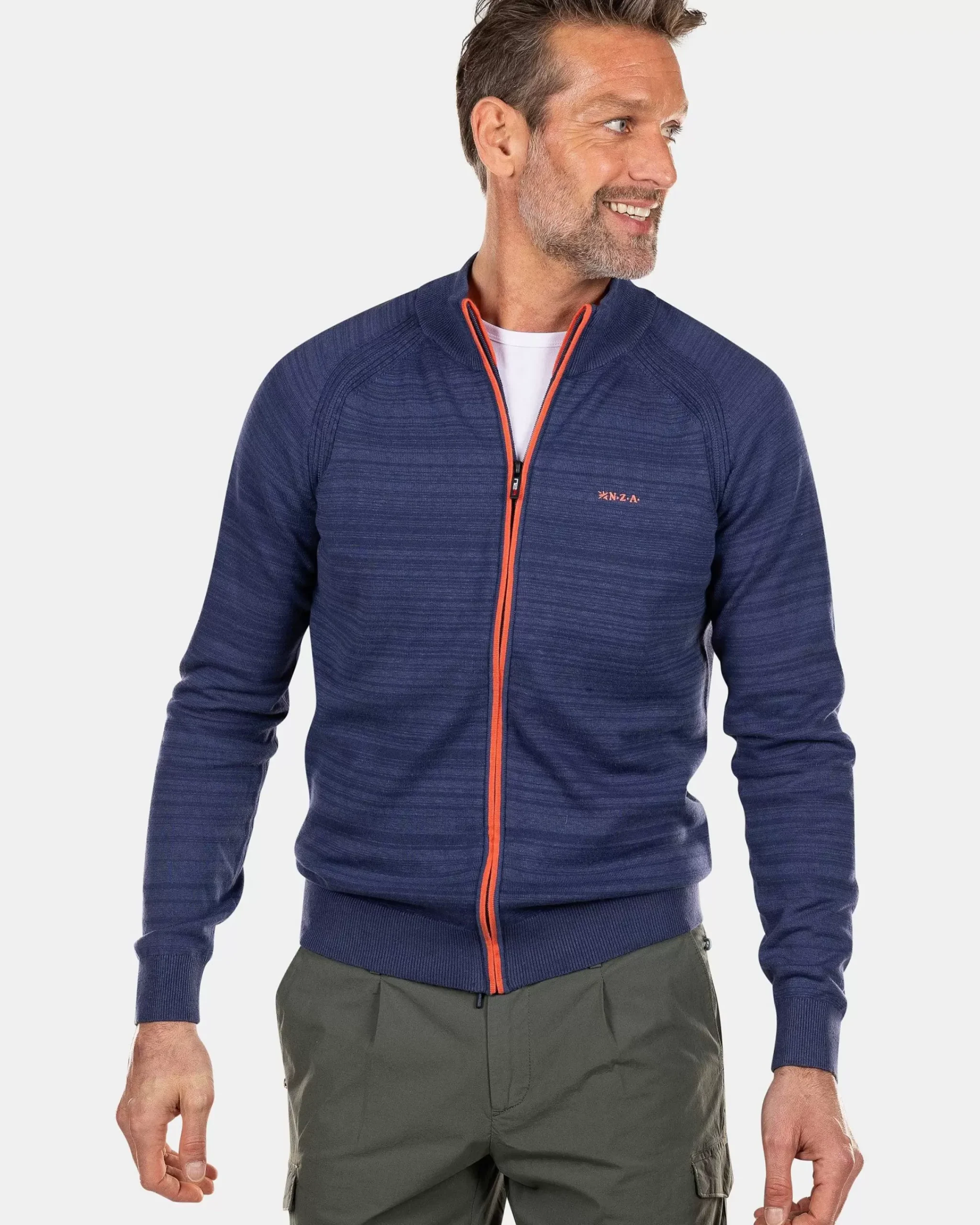 NZA New Zealand Auckland Truien|Katoenen Vest Met Rits-Dusk Navy