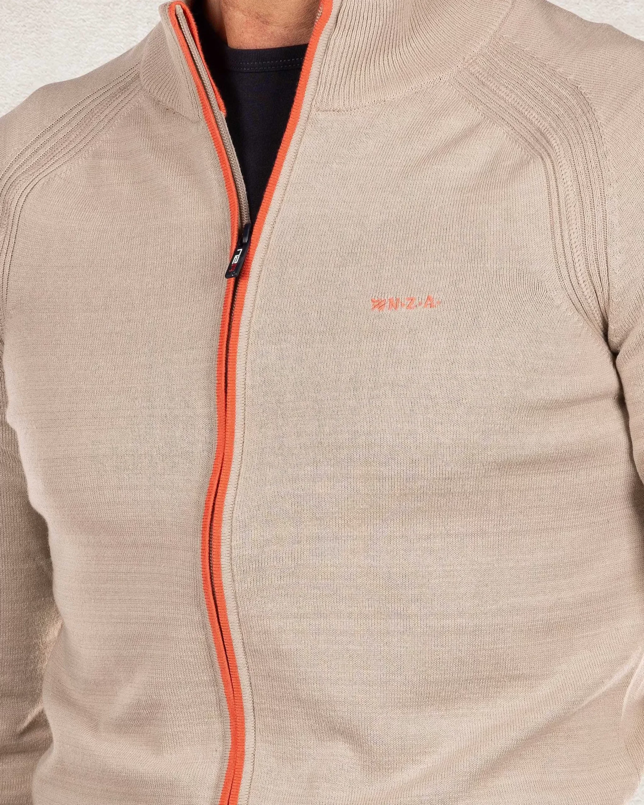 NZA New Zealand Auckland Truien|Katoenen Vest Met Rits-Shimmering Sand