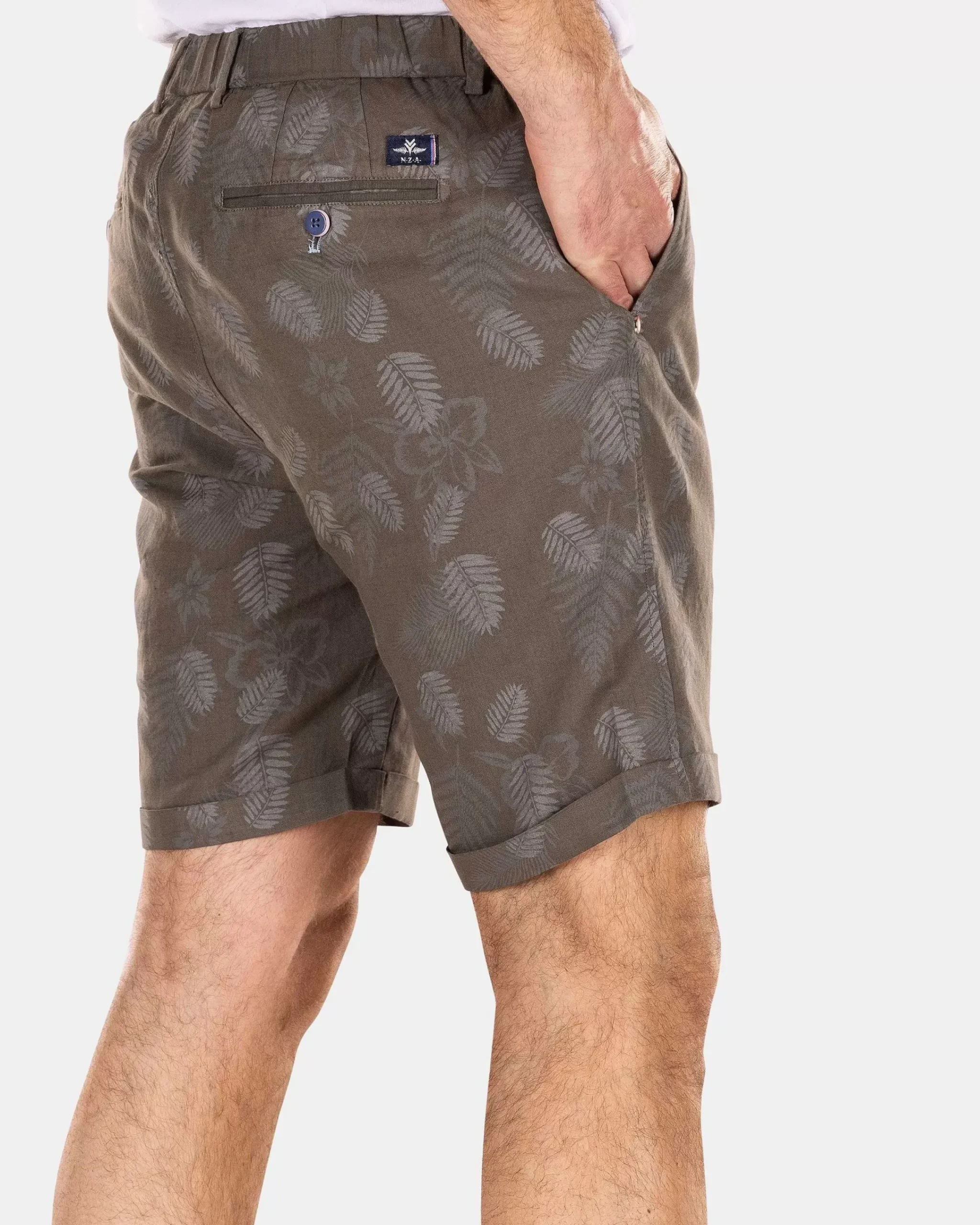 NZA New Zealand Auckland Broeken|Korte Chino Van Linnen-Misty Army