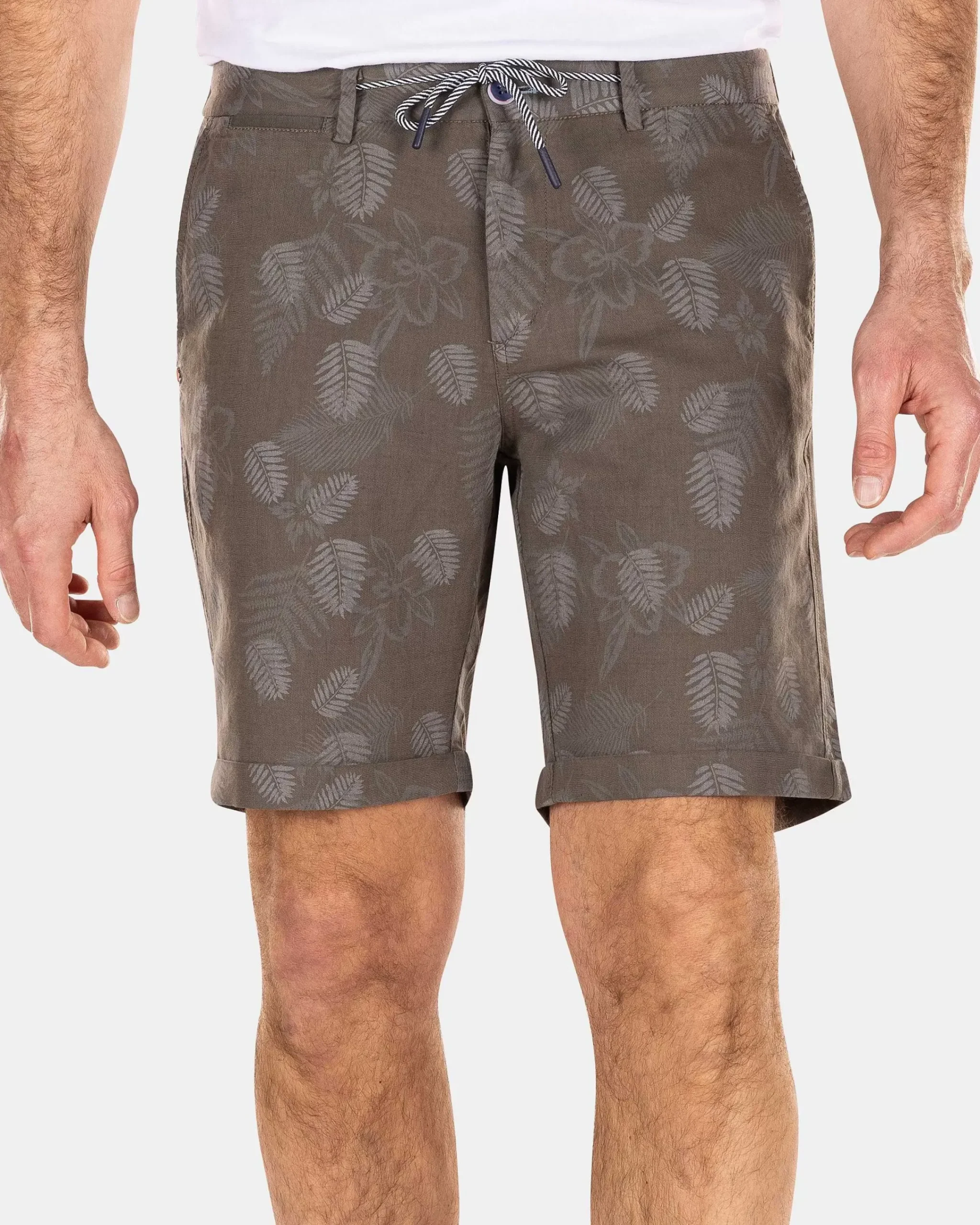 NZA New Zealand Auckland Broeken|Korte Chino Van Linnen-Misty Army