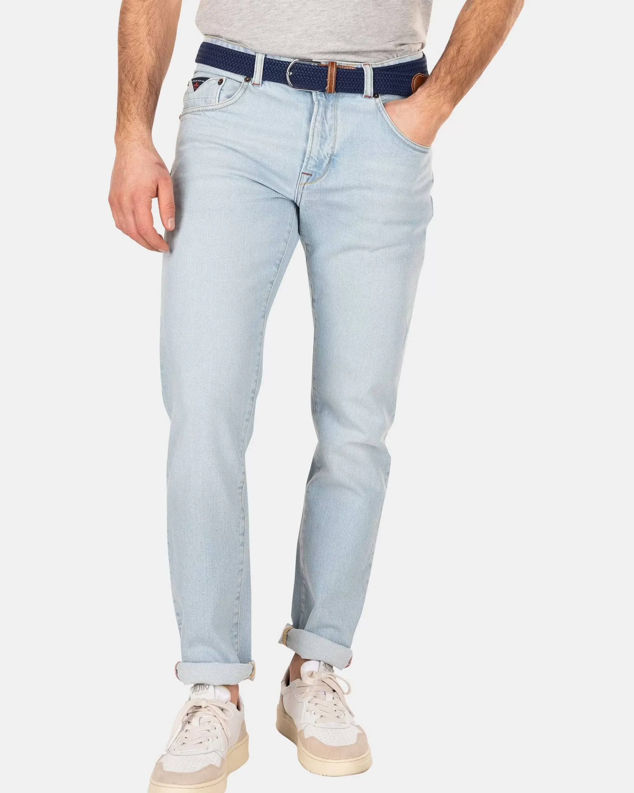 NZA New Zealand Auckland Broeken|Lichtblauwe Spijkerbroek Met Stretch-Bleach Denim