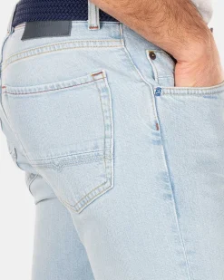 NZA New Zealand Auckland Broeken|Lichtblauwe Spijkerbroek Met Stretch-Bleach Denim
