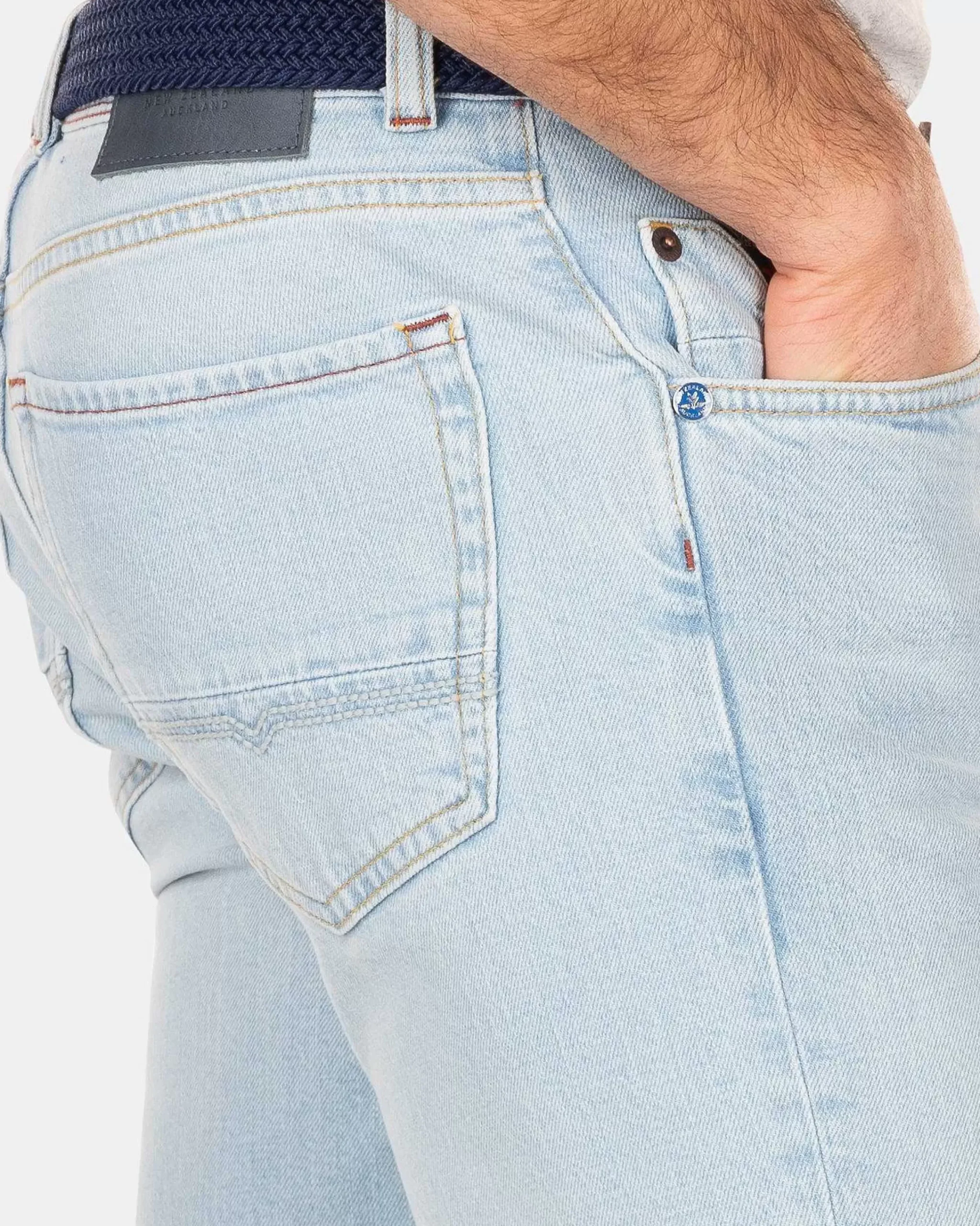 NZA New Zealand Auckland Broeken|Lichtblauwe Spijkerbroek Met Stretch-Bleach Denim