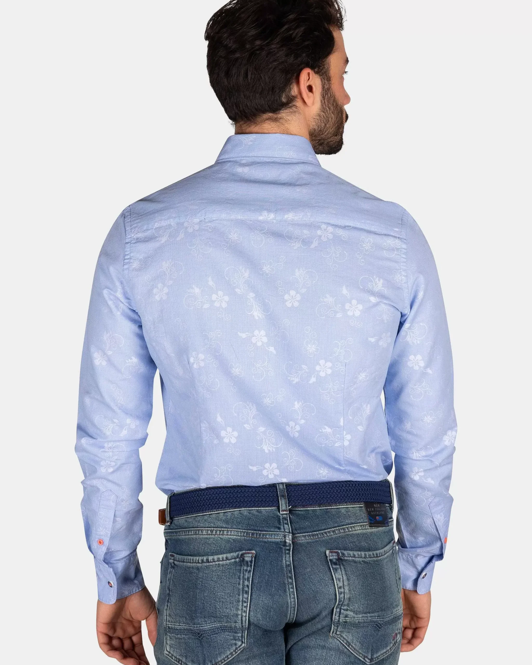 NZA New Zealand Auckland Overhemden|Lichtblauw Overhemd Met Print-Light Blue