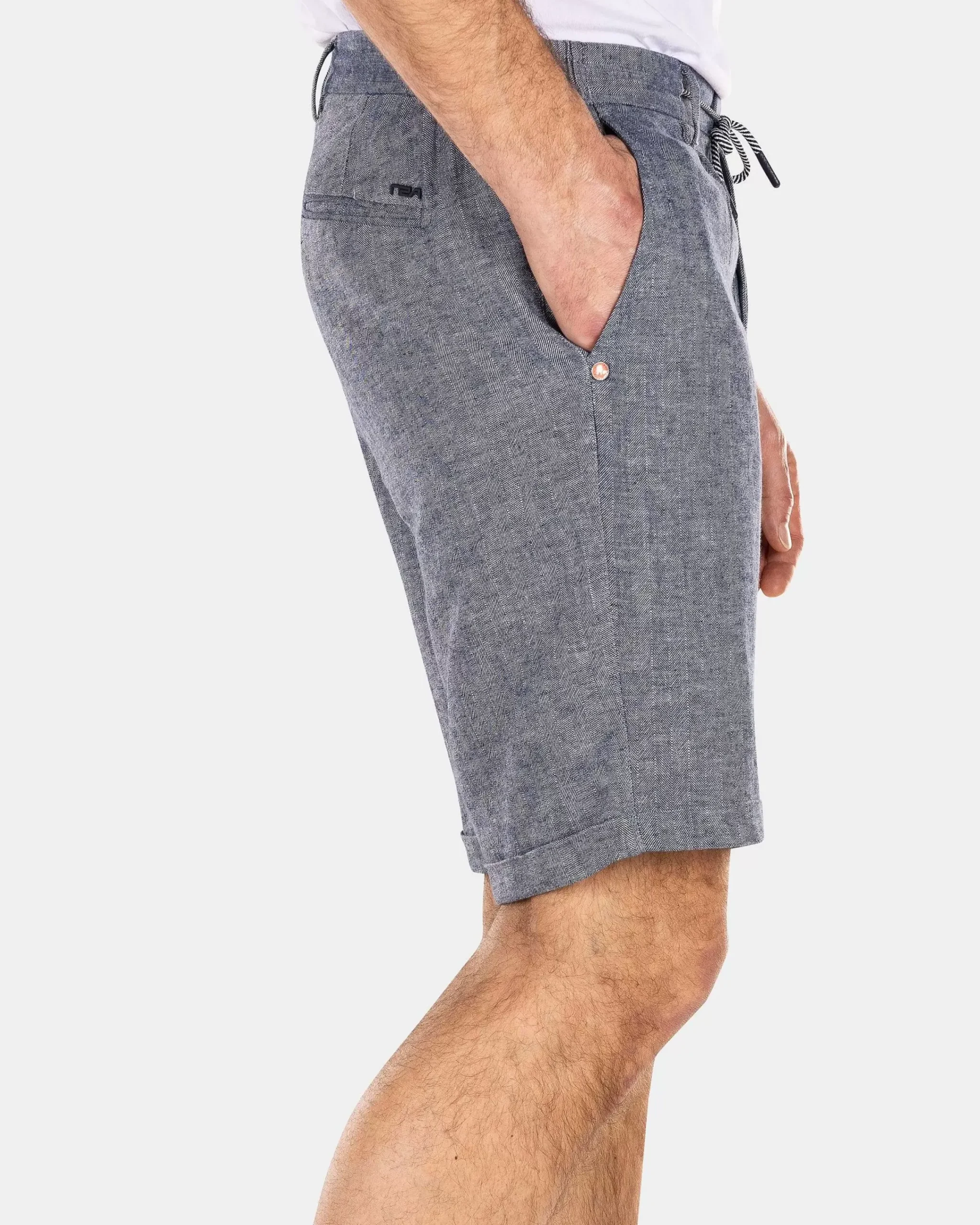 NZA New Zealand Auckland Broeken|Linnen Korte Broek-Dusk Navy