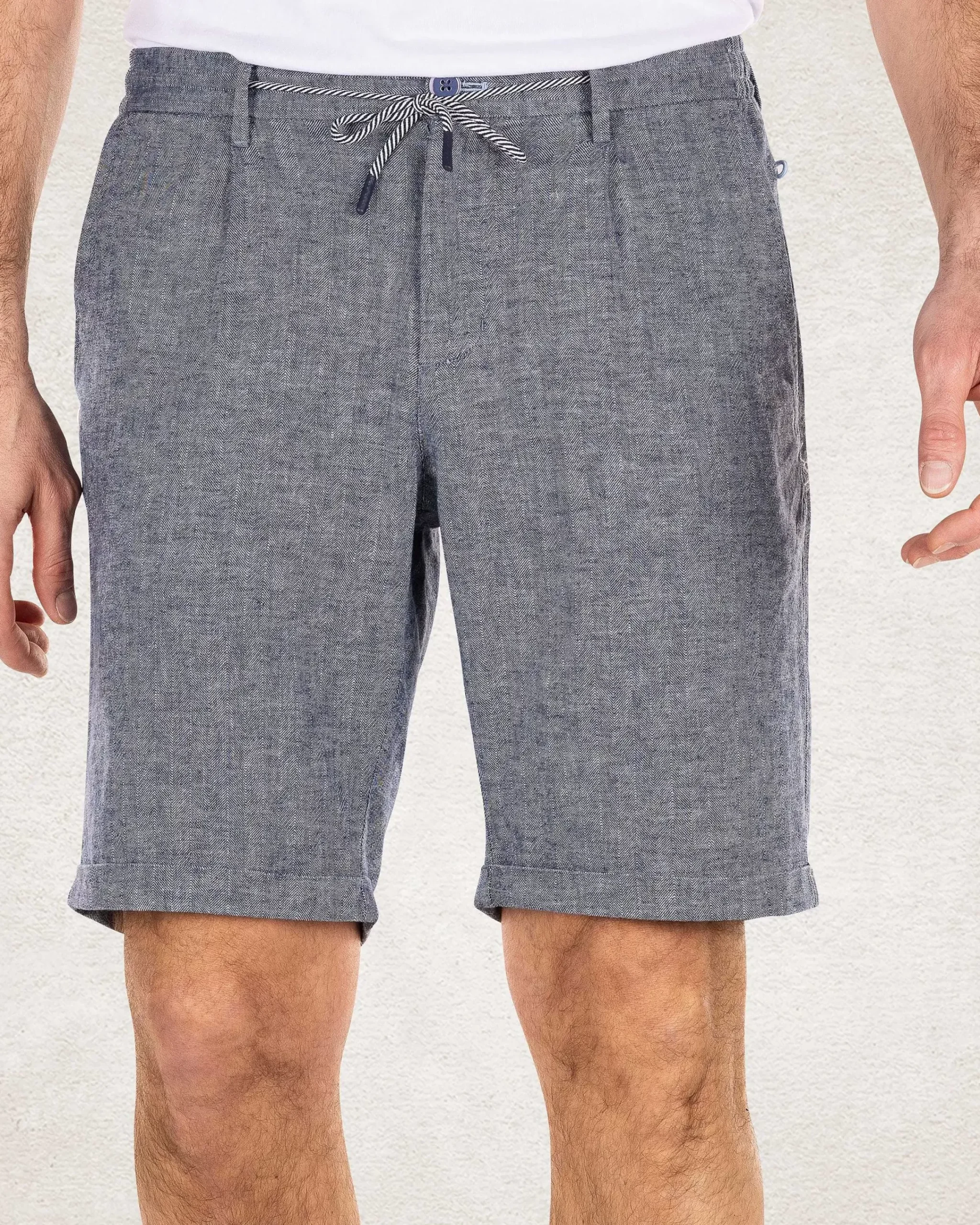 NZA New Zealand Auckland Broeken|Linnen Korte Broek-Dusk Navy